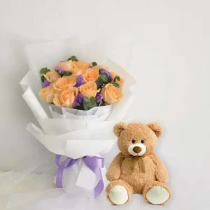 Flowers With Stuffed Animal