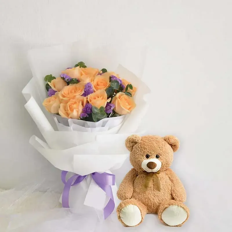 Flowers With Stuffed Animal