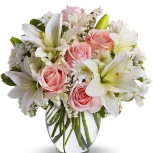 Flowers With Clear Vase