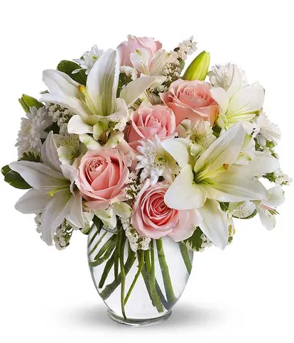 Flowers With Clear Vase