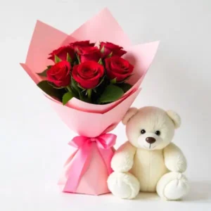 Flowers With Stuffed Animal